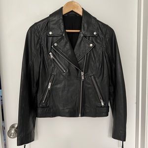 Jack Wills leather moto jacket